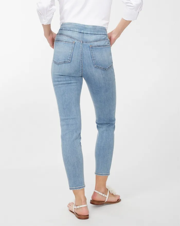 Chico039s PullOn Ankle Jeggings Inverness Indigo Women Jeans and Denim