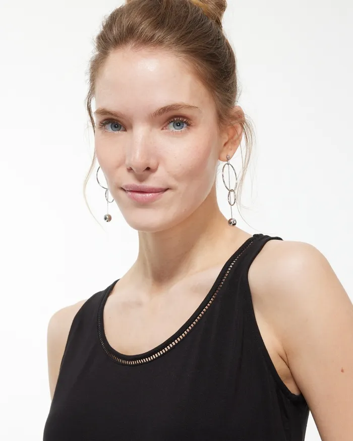 Chico039s Touch Of Cool Eyelet Neck Tank Alabaster Women Tops