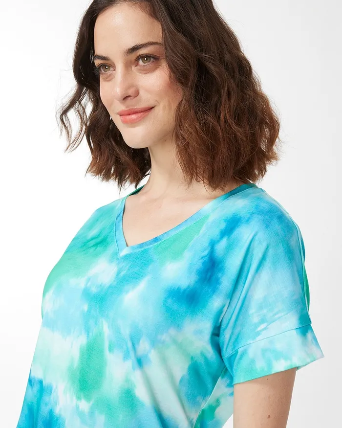 Chico039s Zenergy Drop Shoulder Tee Bahamian Pink Women Tops