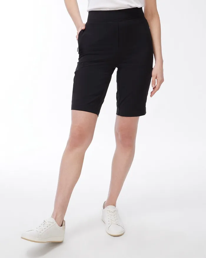 Chico039s Zenergy UPF 11034 PullOn Shorts Black Women Pants