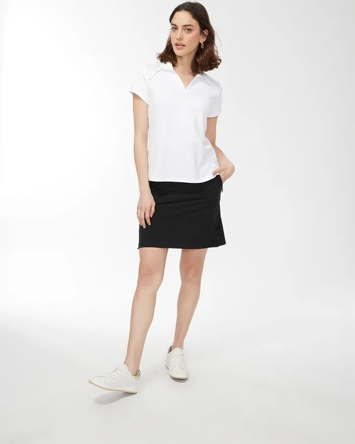 Chico039s Zenergy UPF 40th Anniversary Polo Alabaster Women Tops
