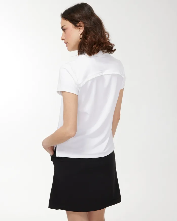 Chico039s Zenergy UPF 40th Anniversary Polo Alabaster Women Tops