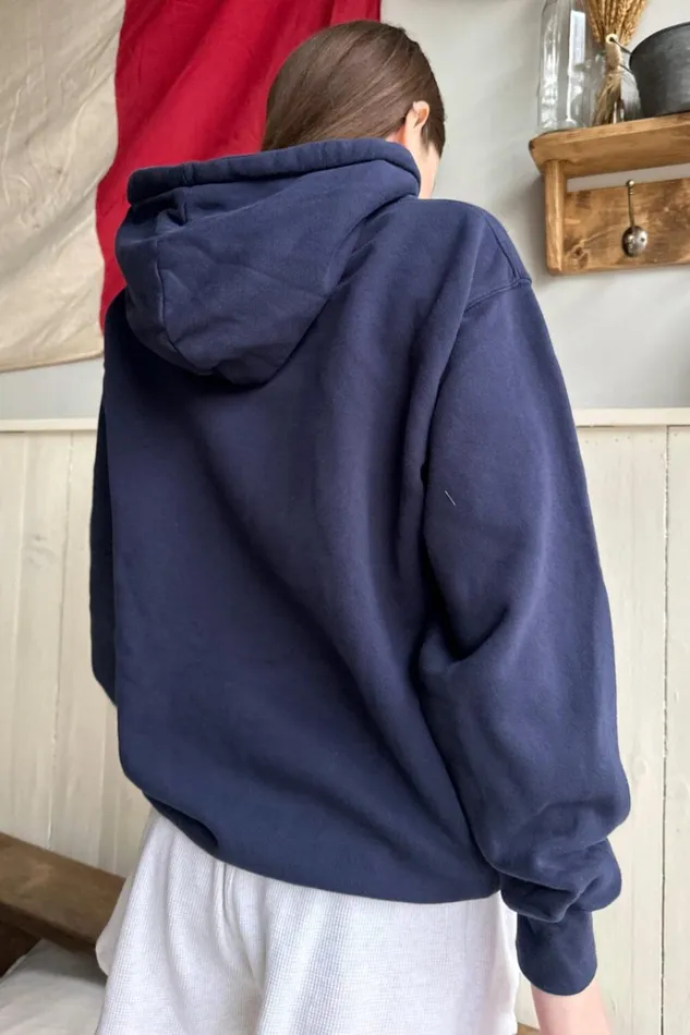 Christy 14 Hoodie Classic Navy Women Brandy Melville Sweatpants and Sweatshirts