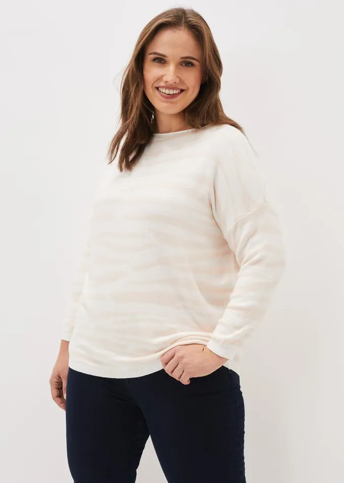 Cida Zebra Jaquard Jumper Pink Multi Women Phase Eight Knitwear