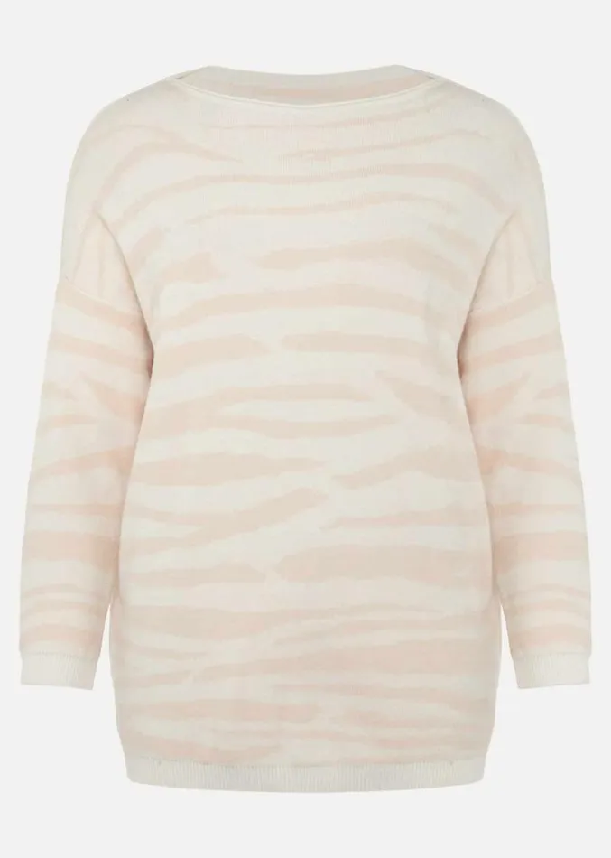 Cida Zebra Jaquard Jumper Pink Multi Women Phase Eight Knitwear