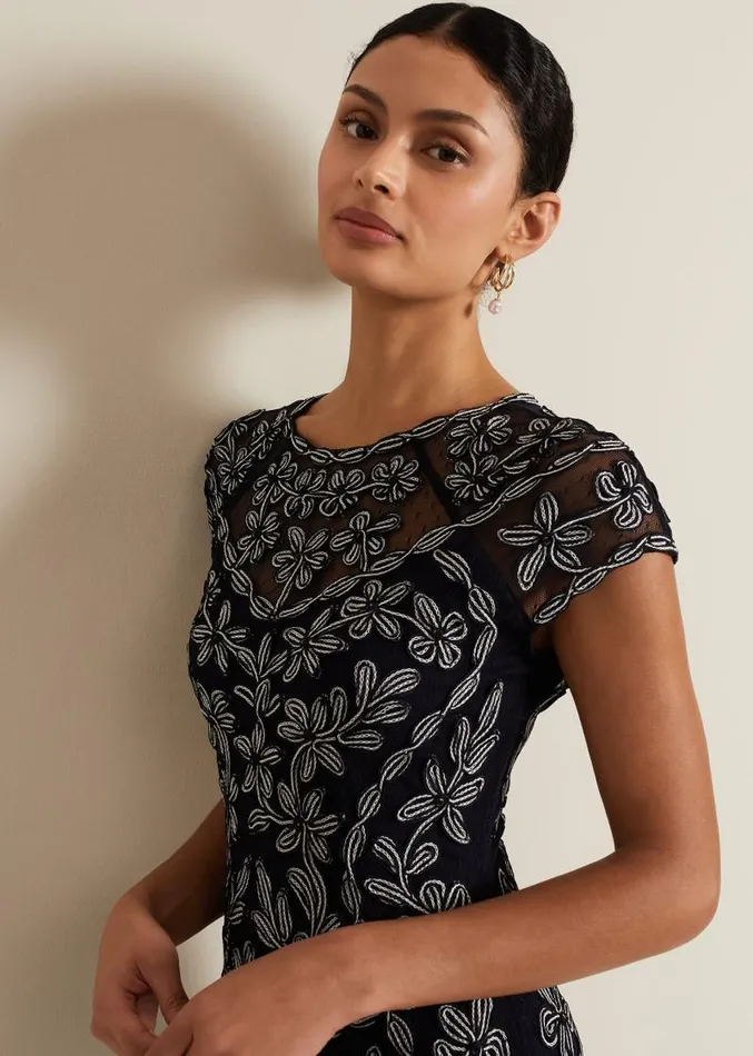 Clarinda Tapework Dress Multicoloured Women Phase Eight Dresses