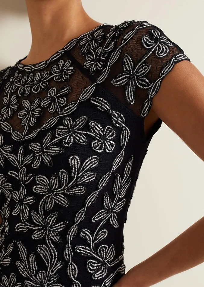 Clarinda Tapework Dress Multicoloured Women Phase Eight Dresses