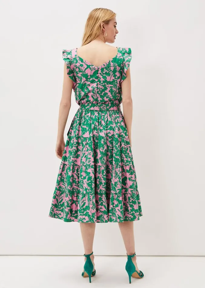 Cleona Printed Dobby CoOrd Skirt Candy Pink Grass Green Women Phase Eight Skirts Cleona Printed Dobby CoOrd Skirt Candy Pink Grass Green Women Phase Eight Skirts