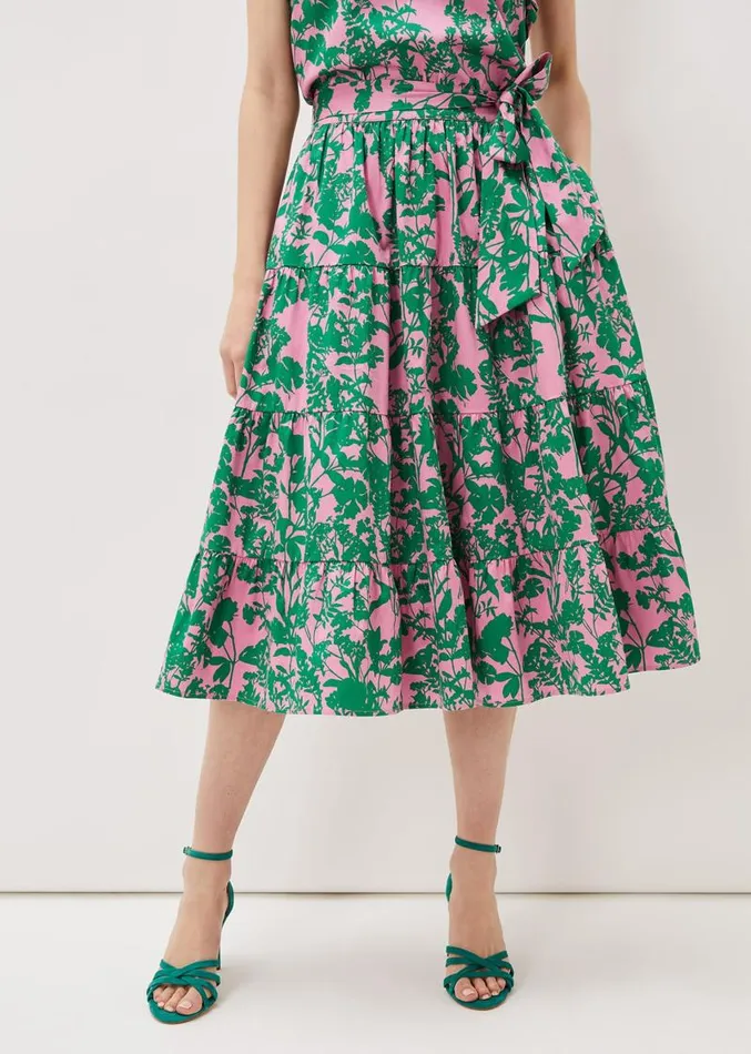 Cleona Printed Dobby CoOrd Skirt Candy Pink Grass Green Women Phase Eight Skirts Cleona Printed Dobby CoOrd Skirt Candy Pink Grass Green Women Phase Eight Skirts