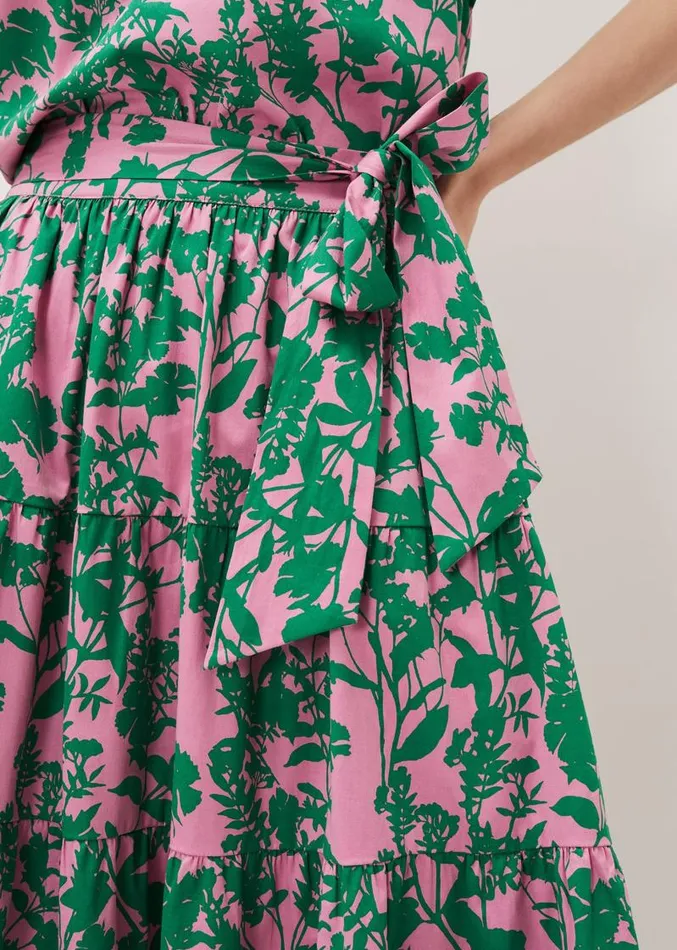 Cleona Printed Dobby CoOrd Skirt Candy Pink Grass Green Women Phase Eight Skirts Cleona Printed Dobby CoOrd Skirt Candy Pink Grass Green Women Phase Eight Skirts