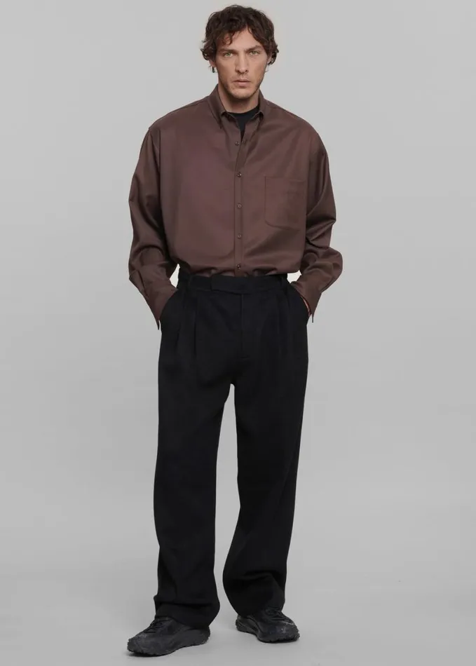Clothing Men The Frankie Shop Beo Wool Suit Pants 8211 Black