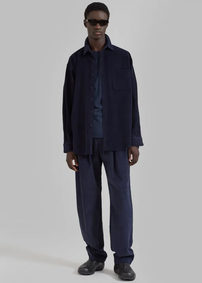 Clothing Men The Frankie Shop Camden Corduroy Pants 8211 Navy