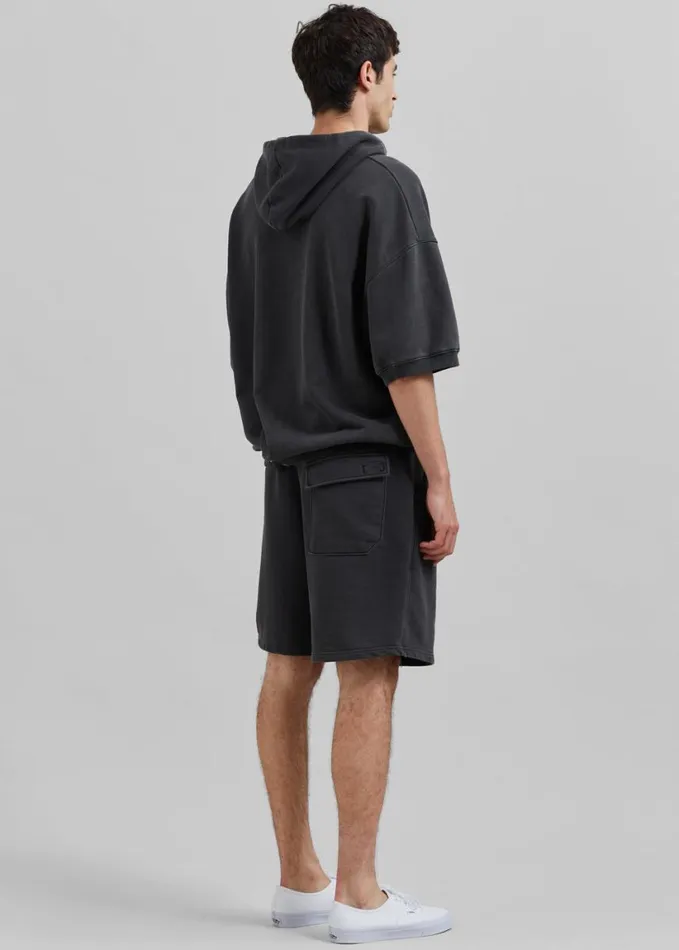 Clothing Men The Frankie Shop Christian Short Sleeve Hoodie 8211 Charcoal