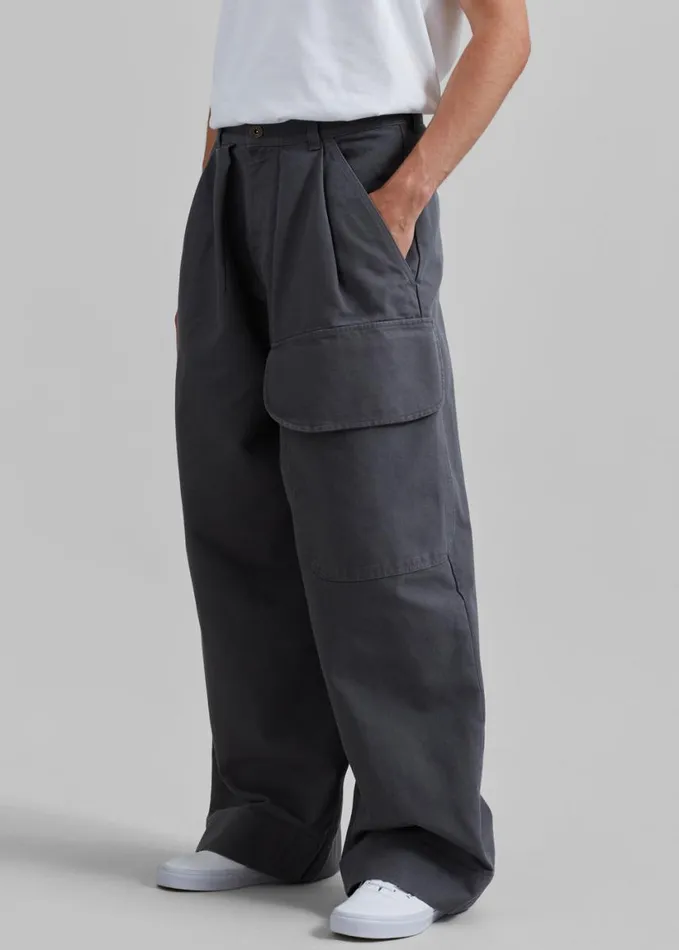 Clothing Men The Frankie Shop JW Anderson Relaxed Cargo Trousers 8211 Grey