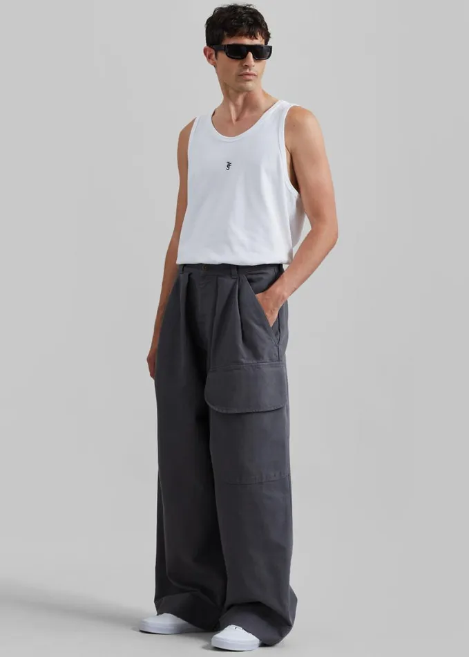Clothing Men The Frankie Shop JW Anderson Relaxed Cargo Trousers 8211 Grey