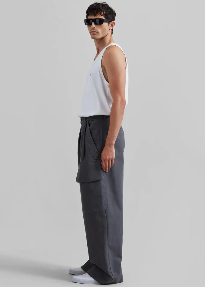 Clothing Men The Frankie Shop JW Anderson Relaxed Cargo Trousers 8211 Grey