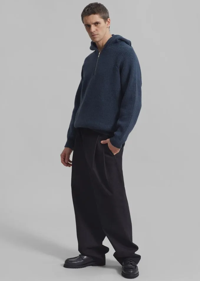 Clothing Men The Frankie Shop Stephen Pleated Denim Trousers 8211 Black