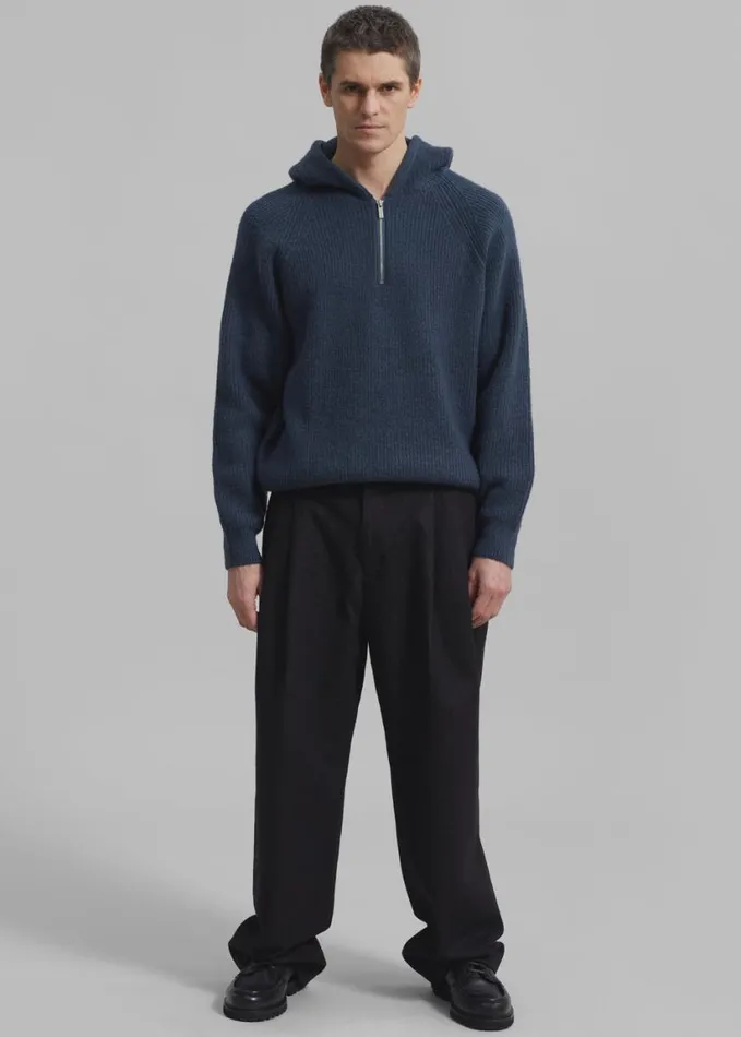 Clothing Men The Frankie Shop Stephen Pleated Denim Trousers 8211 Black