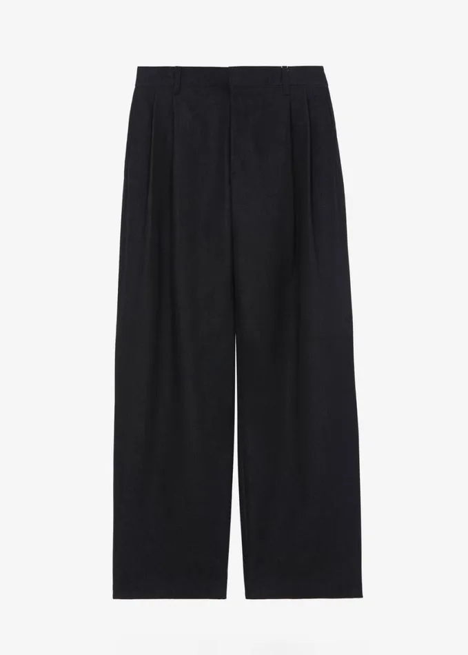 Clothing Men The Frankie Shop Stephen Pleated Denim Trousers 8211 Black