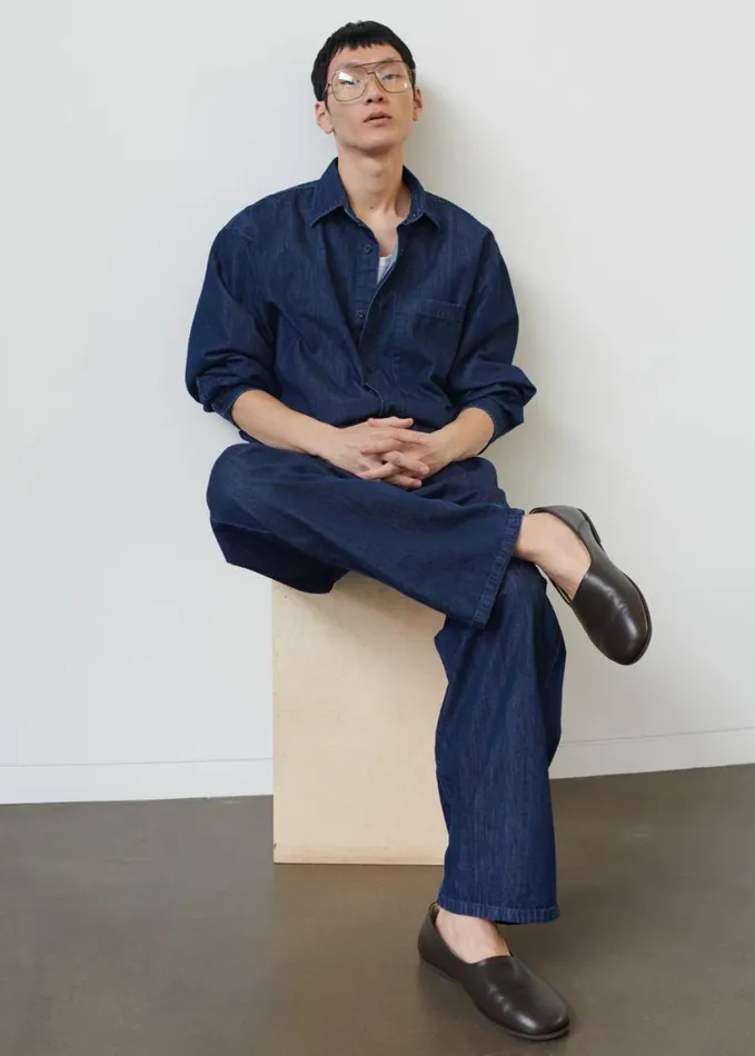 Clothing Men The Frankie Shop Tanner Denim Shirt 8211 Raw Wash