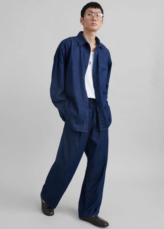 Clothing Men The Frankie Shop Tanner Denim Shirt 8211 Raw Wash