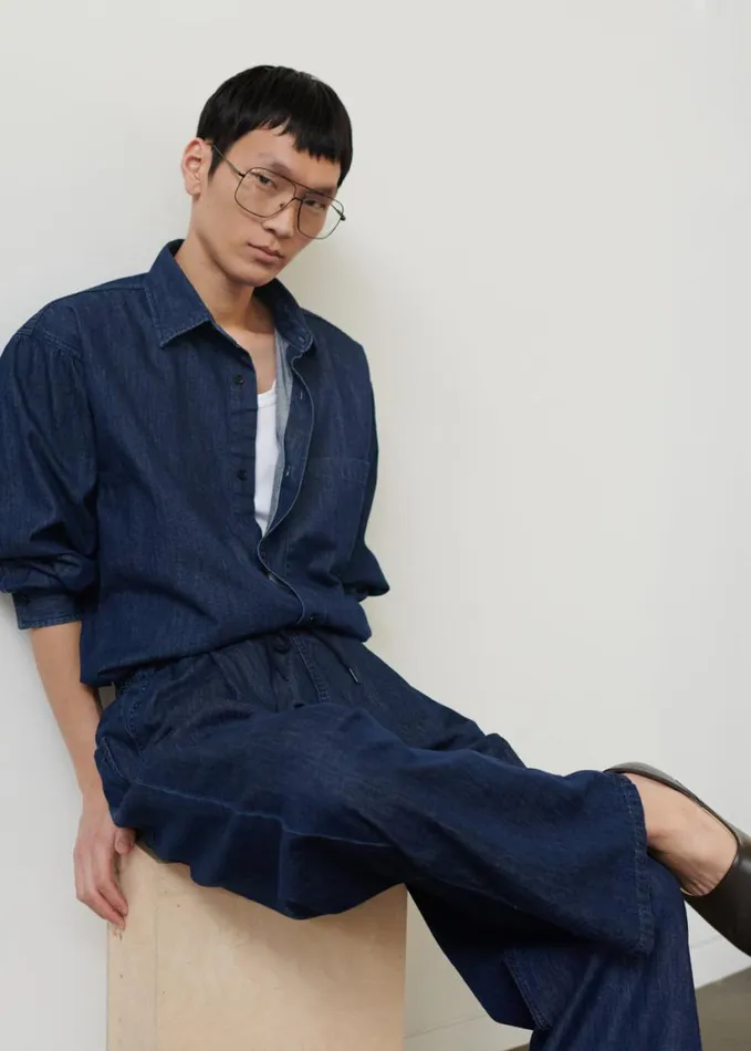 Clothing Men The Frankie Shop Tanner Denim Shirt 8211 Raw Wash