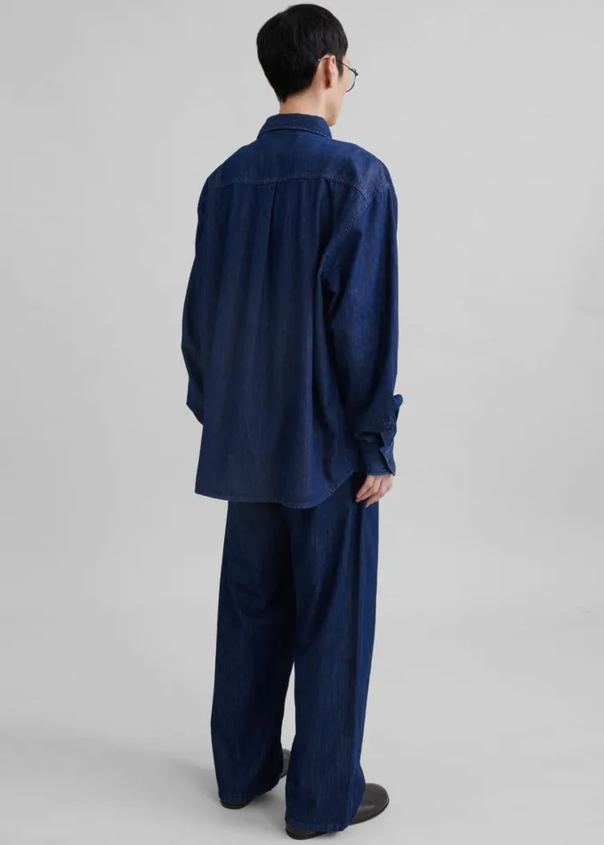 Clothing Men The Frankie Shop Tanner Denim Shirt 8211 Raw Wash