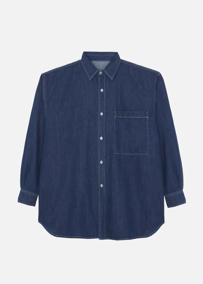 Clothing Men The Frankie Shop Tanner Denim Shirt 8211 Raw Wash