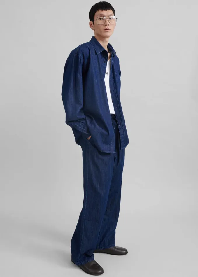 Clothing Men The Frankie Shop Tanner Denim Shirt 8211 Raw Wash