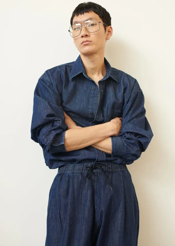 Clothing Men The Frankie Shop Tanner Denim Shirt 8211 Raw Wash