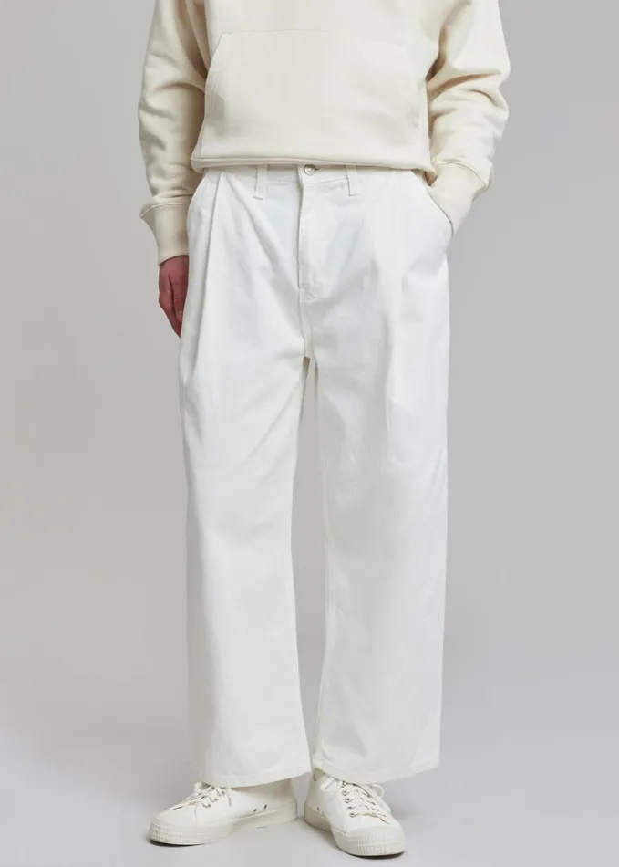Clothing WomenMen The Frankie Shop Drew Denim Pants 8211 White