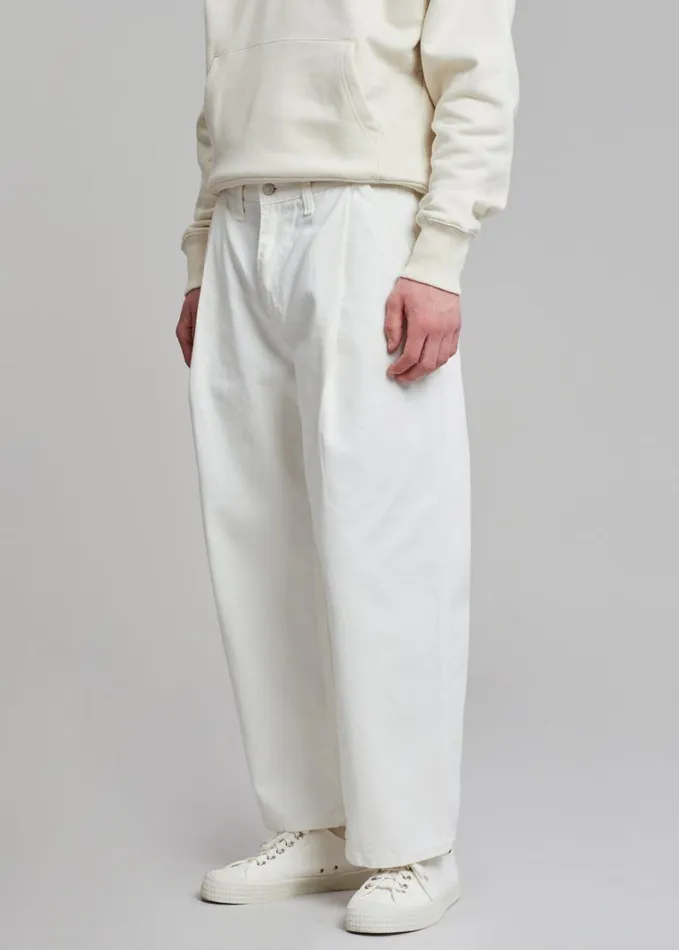 Clothing WomenMen The Frankie Shop Drew Denim Pants 8211 White