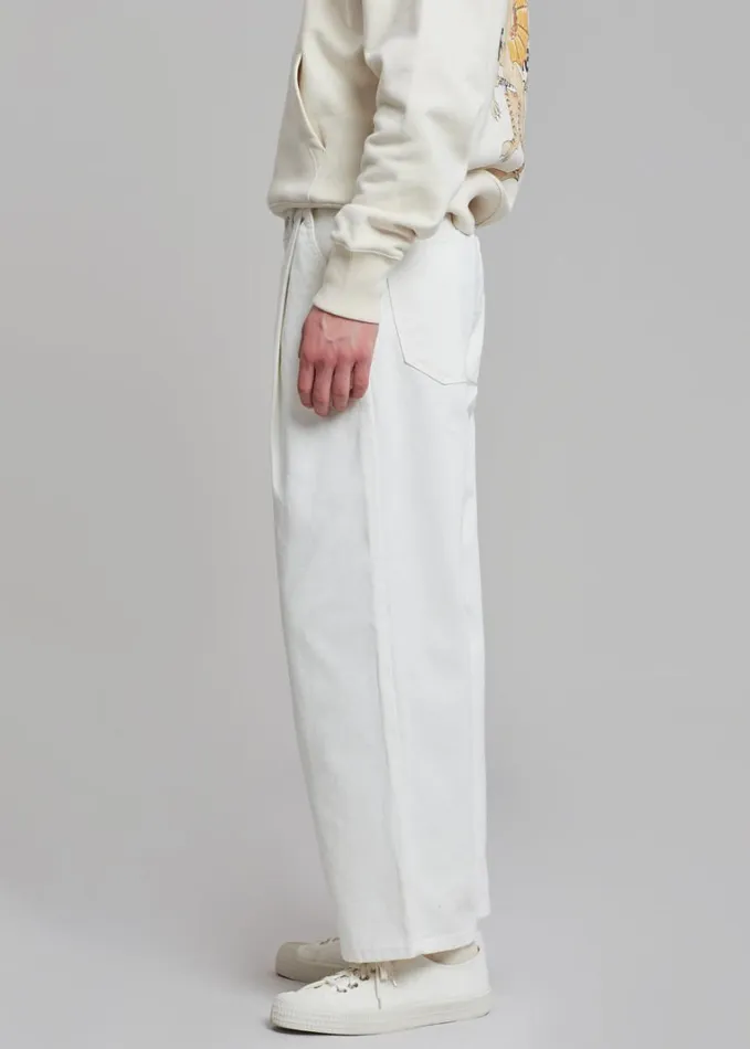 Clothing WomenMen The Frankie Shop Drew Denim Pants 8211 White