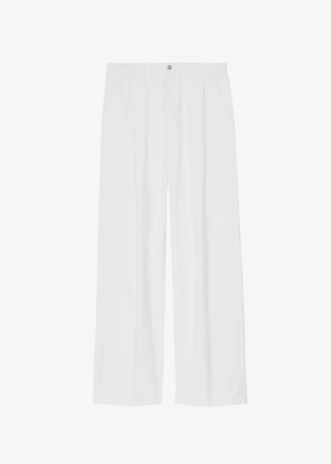Clothing WomenMen The Frankie Shop Drew Denim Pants 8211 White