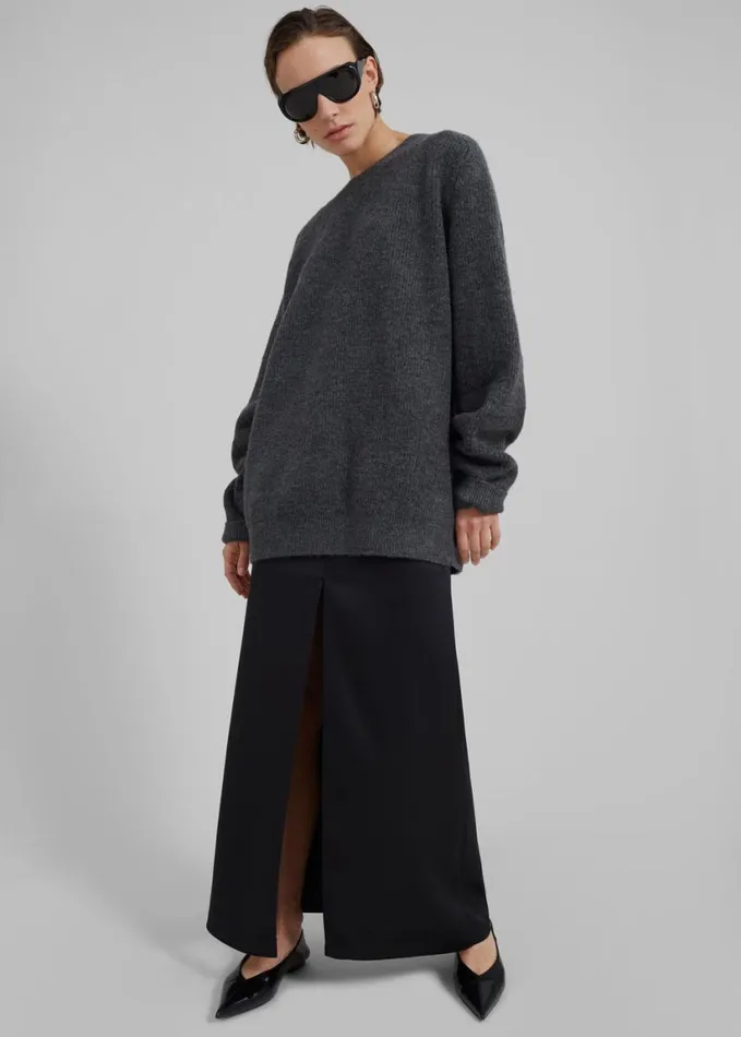 Clothing WomenMen The Frankie Shop Emory Sweater 8211 Charcoal