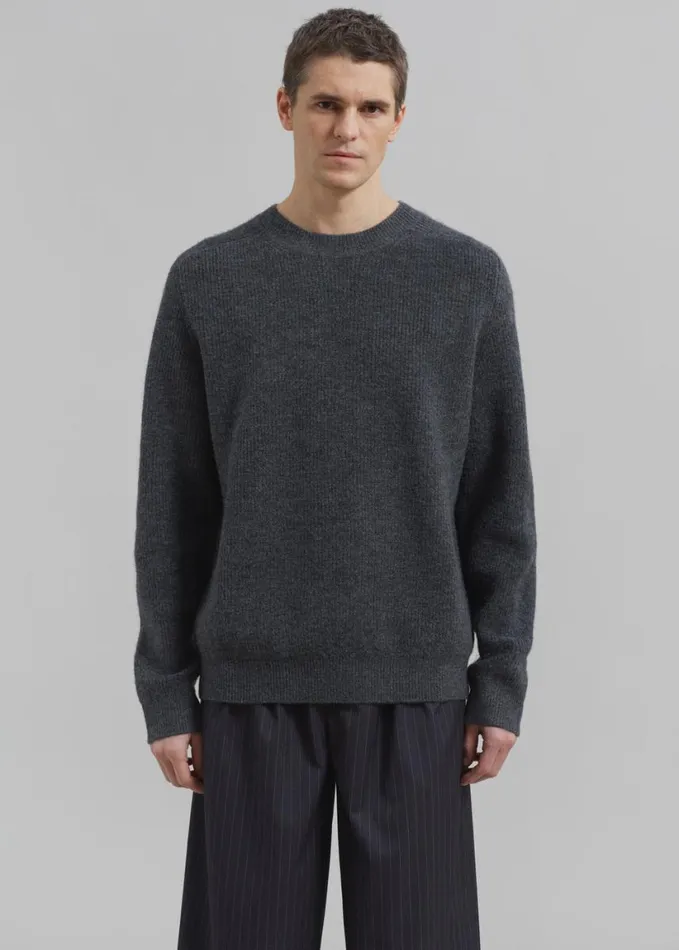 Clothing WomenMen The Frankie Shop Emory Sweater 8211 Charcoal