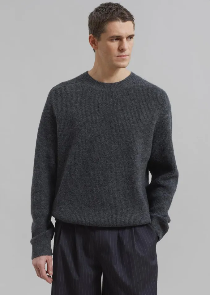Clothing WomenMen The Frankie Shop Emory Sweater 8211 Charcoal