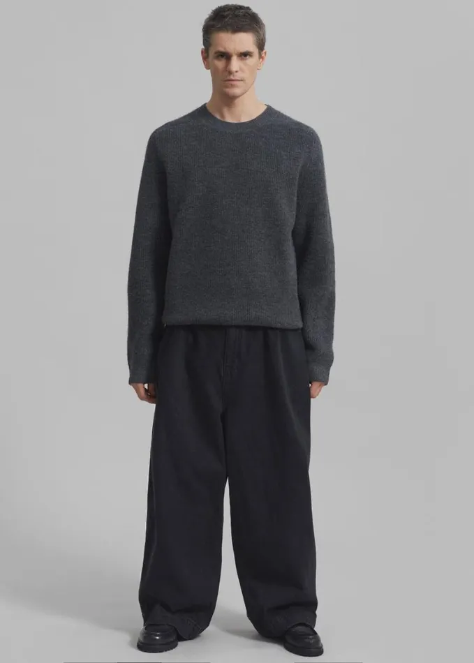 Clothing WomenMen The Frankie Shop Emory Sweater 8211 Charcoal