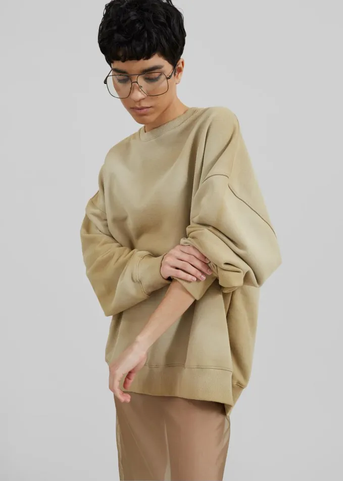 Clothing WomenMen The Frankie Shop Hart Tie Dye Sweatshirt 8211 Beige