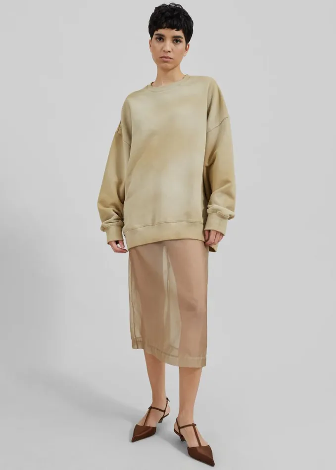 Clothing WomenMen The Frankie Shop Hart Tie Dye Sweatshirt 8211 Beige