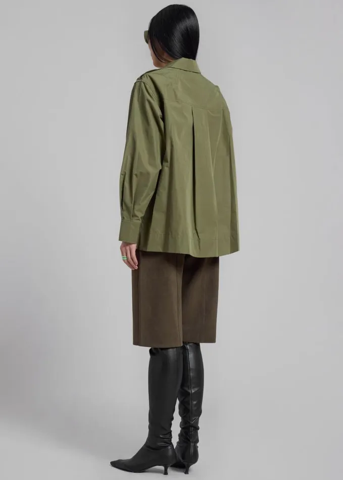 Clothing Women The Frankie Shop 31 Phillip Lim Classic Relaxed Shirt 8211 Olive