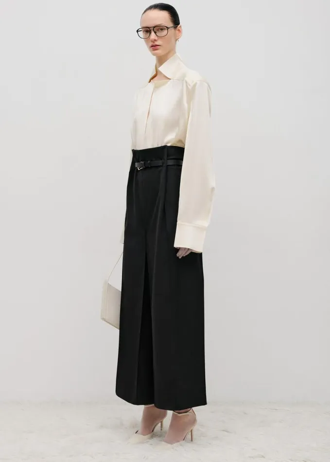 Clothing Women The Frankie Shop Bevza Belted Square Culottes 8211 Black