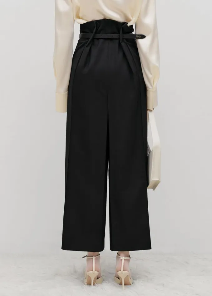 Clothing Women The Frankie Shop Bevza Belted Square Culottes 8211 Black