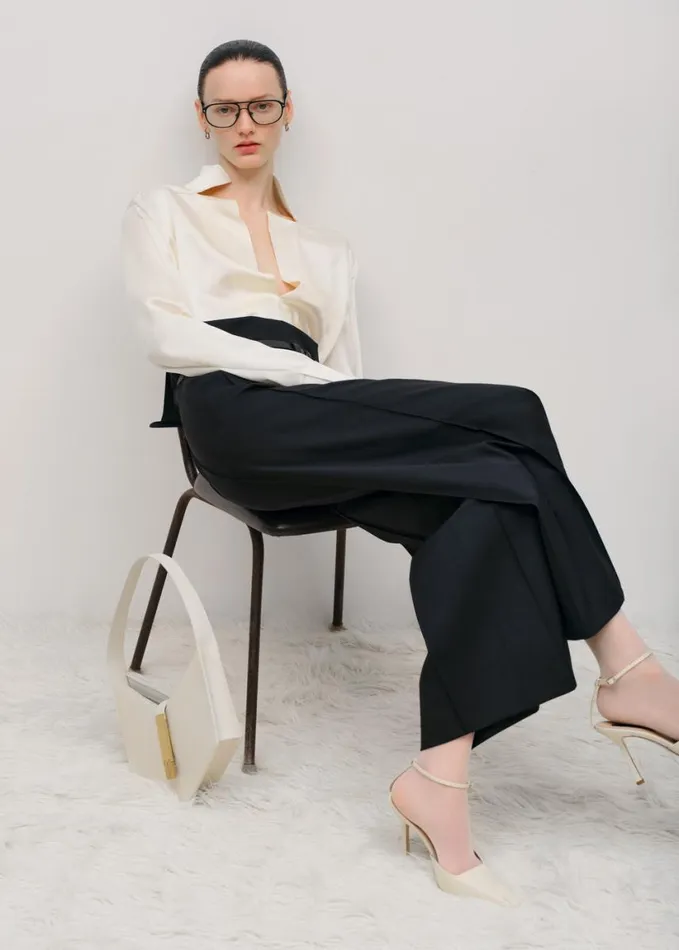 Clothing Women The Frankie Shop Bevza Belted Square Culottes 8211 Black