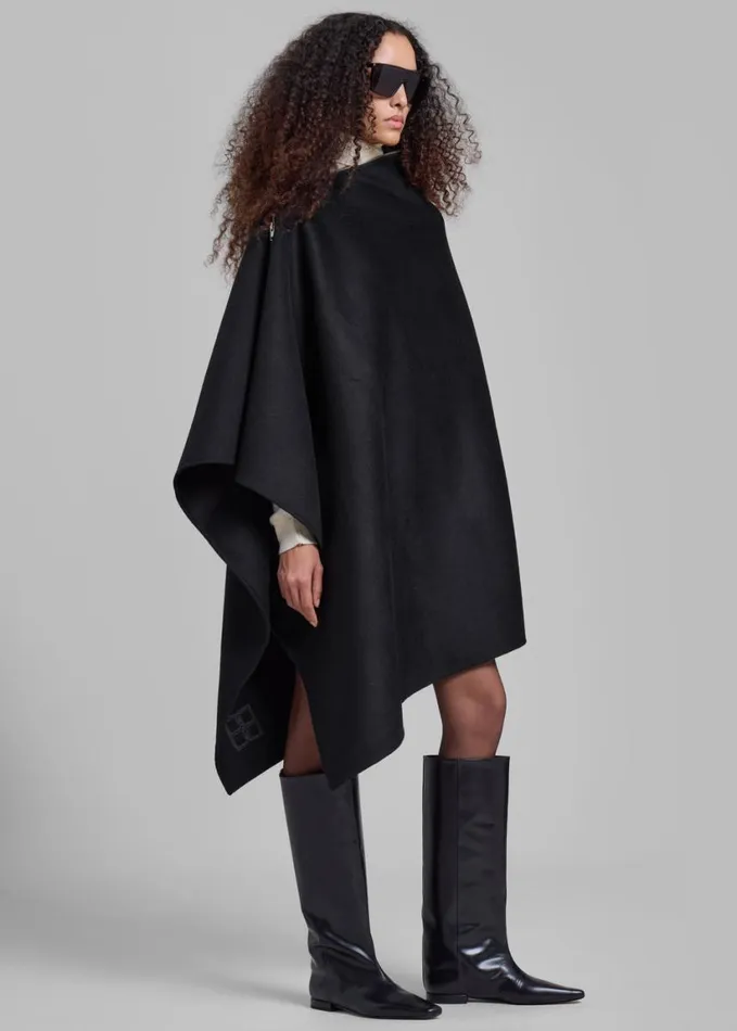 Clothing Women The Frankie Shop Bevza Zipper Cape 8211 Black