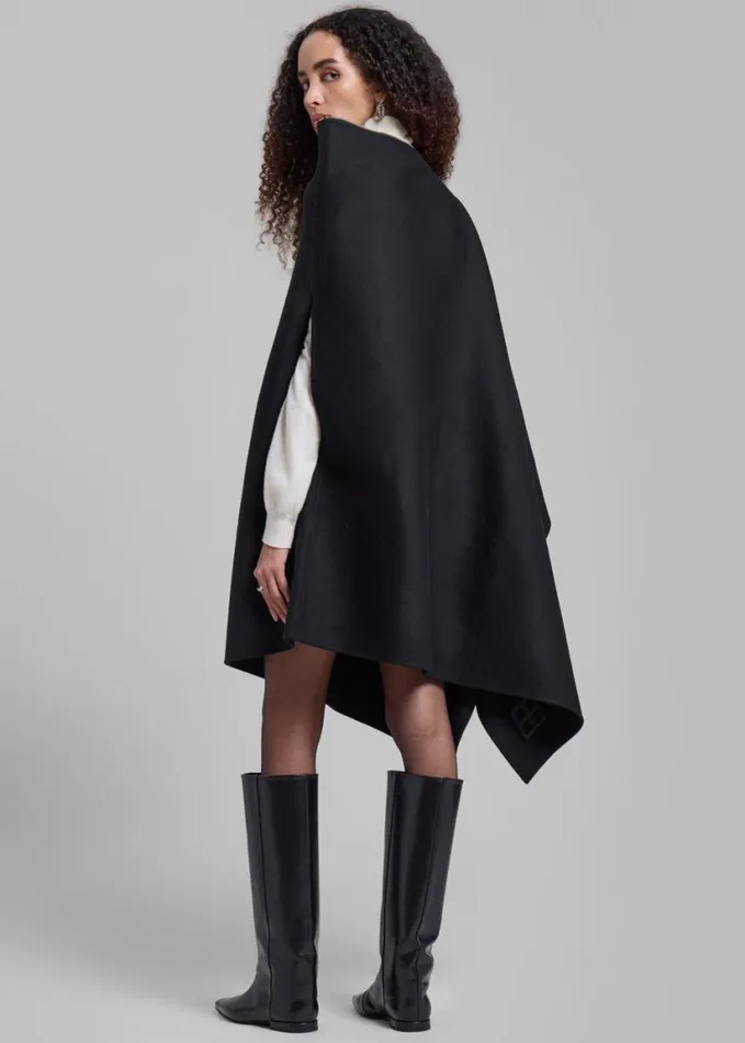 Clothing Women The Frankie Shop Bevza Zipper Cape 8211 Black