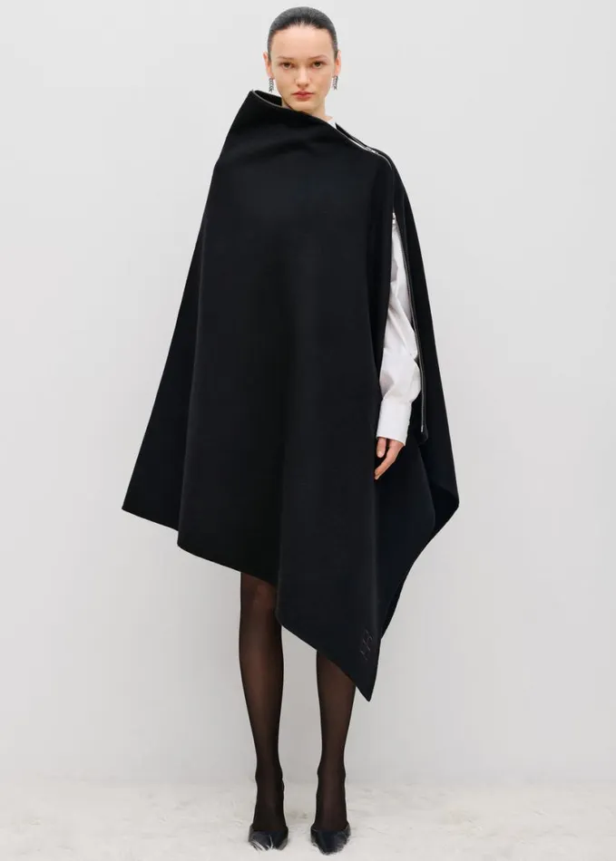 Clothing Women The Frankie Shop Bevza Zipper Cape 8211 Black