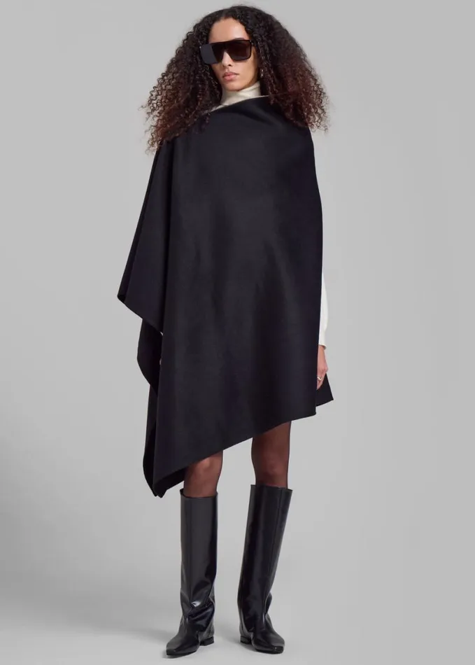 Clothing Women The Frankie Shop Bevza Zipper Cape 8211 Black