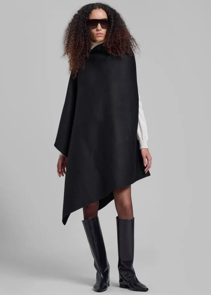 Clothing Women The Frankie Shop Bevza Zipper Cape 8211 Black