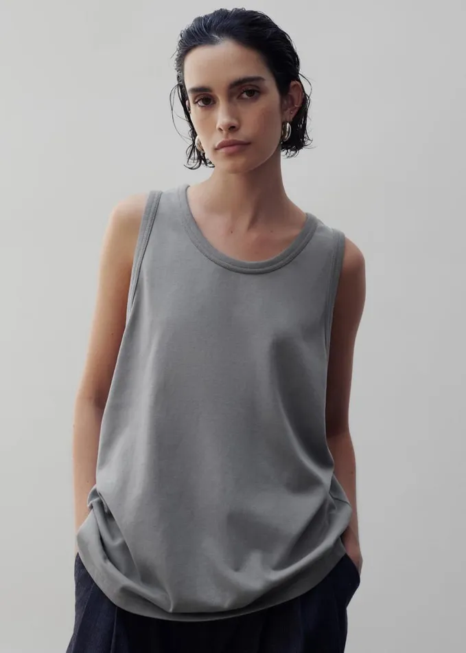 Clothing Women The Frankie Shop Briston Boxy Tank 8211 Grey